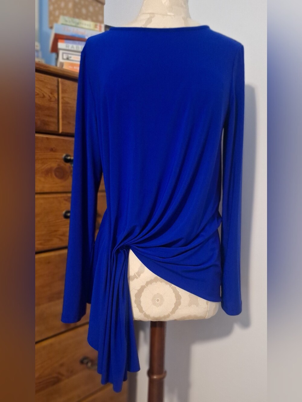 Josepf Ribkoff Royal Blue Long-Sleeve Twist Front Top